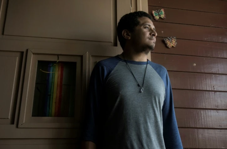 Le Nicaraguayen Carlos Berrios, militant des droits de l'homme, lors d'une interview avec l'AFP, le 31 juillet 2020 dans sa maison à San José, au Costa Rica