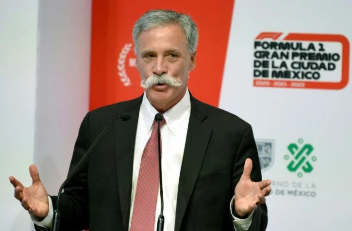 Le propriétaire de la F1, via le groupe Liberty Media, Chase Carey, lors d'un point presse à Mexico, le 8 août 2019