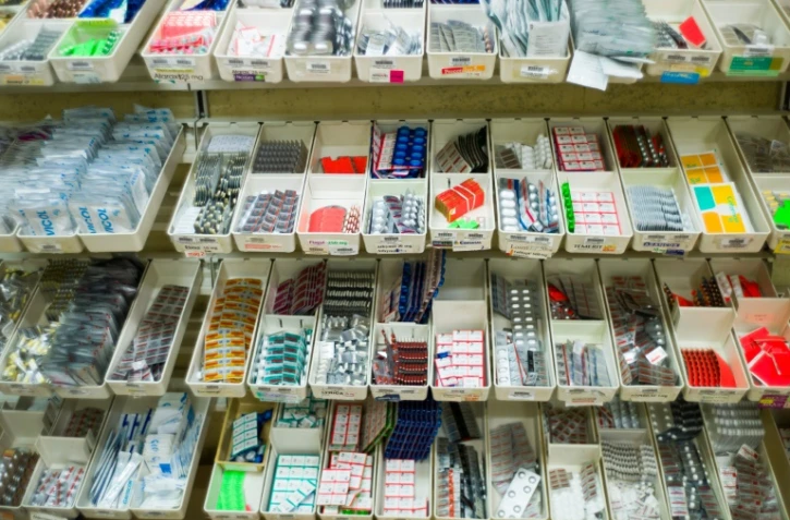 La réserve à pharmacie de l'hôpital d'Argenteuil, dans le Val-d'Oise, le 23 juillet 2013