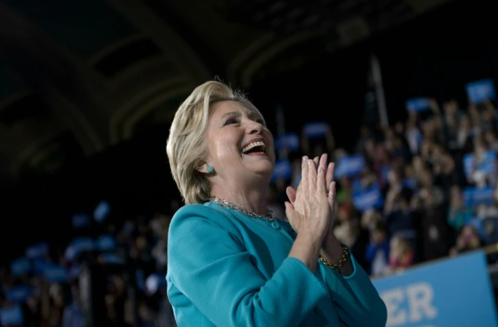 Hillary Clinton en meeting le 6 novembre 2016 Ă Cleveland dans l'Ohio