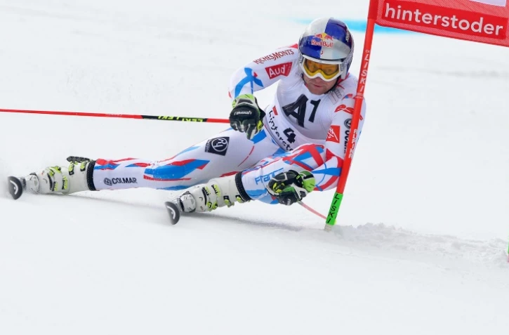 Le Français Alexis Pinturault lors de la 1re manche du slalom géant de Hinterstoder en Autriche, le 26 février 2016