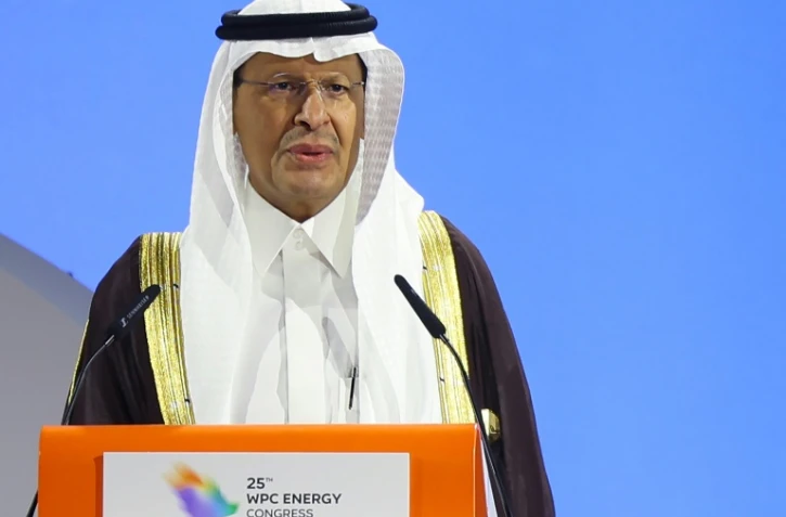 Le ministre saoudien de l'Energie, Abdulaziz ben Salmane, s'exprime lors d'une conférence sur l'énergie à Ryad, le 12 octobre 2026