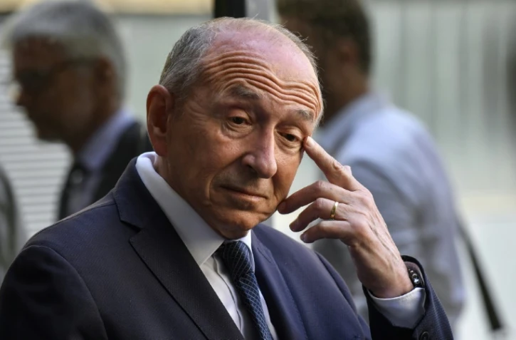 Gérard Collomb le 8 juillet 2019 lors de la visite d'un site industriel à Villeurbanne 
