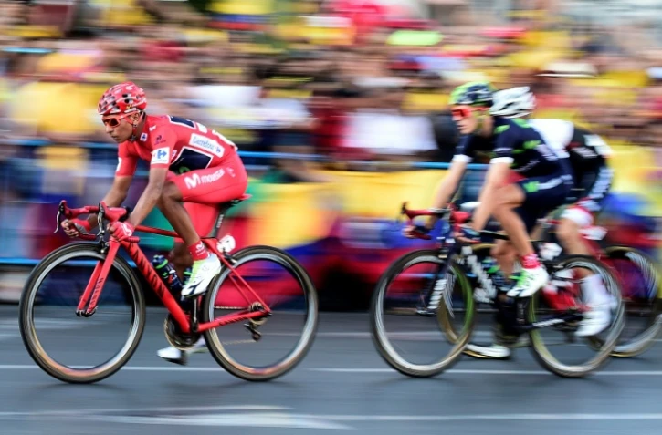 Le Colombien Nairo Quintana, vainqueur du 71e Tour d'Espagne, le 11 septembre 2016 lors de la dernière étape