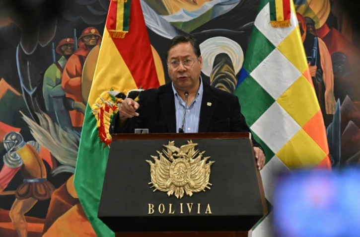 Le président bolivien Luis Arce donne une conférence de presse à La Paz, le 27 juin 2024