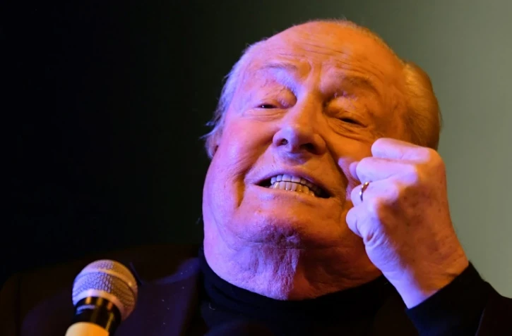 Jean-Marie Le Pen lors d'un meeting à Palavas-Les-Flots le 21 janvier 2017