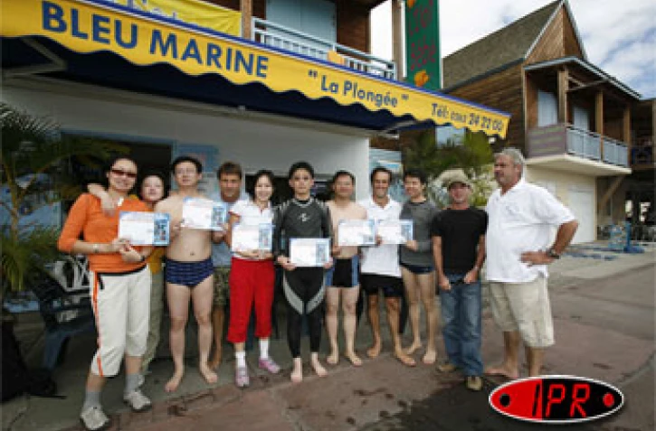 Jeudi 6 septembre 2007 - Les agents de voyage chinois ont effectué un baptème de plongée au large de Saint-Gilles