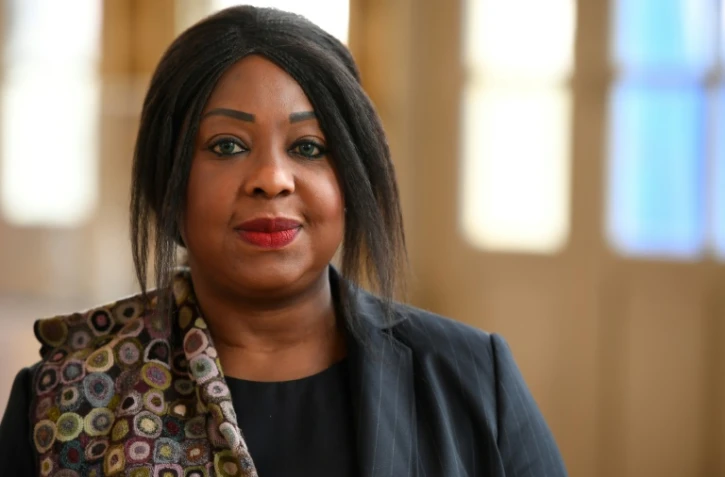 La Sénégalaise Fatma Samoura, secrétaire générale de la Fédération internationale du football (Fifa), à Rennes, le 8 mars 2018