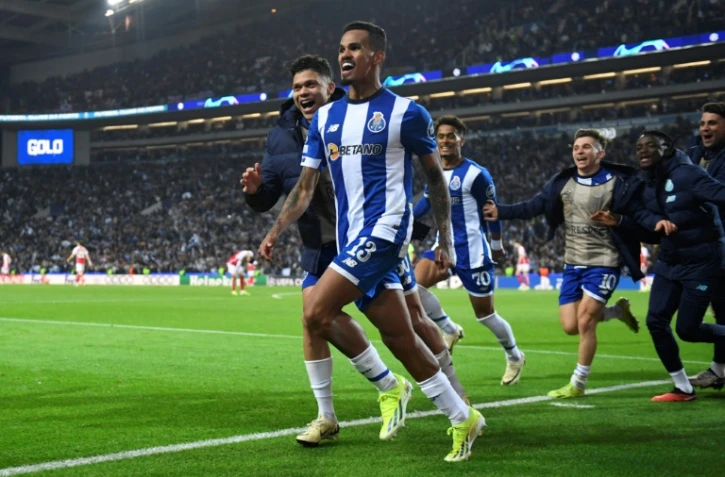 Le Brésilien Galeno, auteur du but de la victoire sur le fil pour Porto face à Arsenal, en 8e de finale aller de la Ligue des champions, le 21 février 2024 à Porto