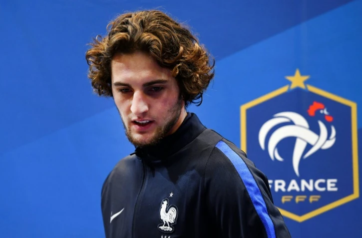 Le milieu de terrain français Adrien Rabiot, le 8 novembre 2016 à Clairefontaine
