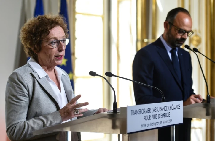 La ministre du Travail Muriel Pénicaud présente la réforme de l'assurance chômage lors d'une conférence de presse à Matignon, le 18 juin 2019