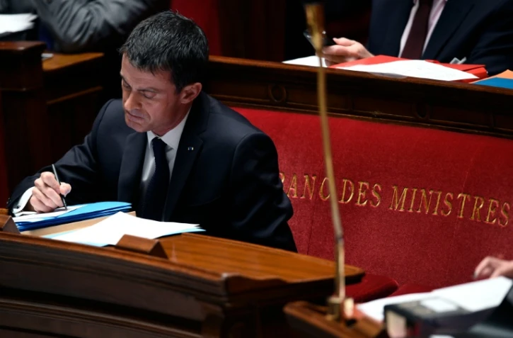 Le Premier ministre Manuel Valls à l'Assemblée Nationale, le 2 décembre 2015