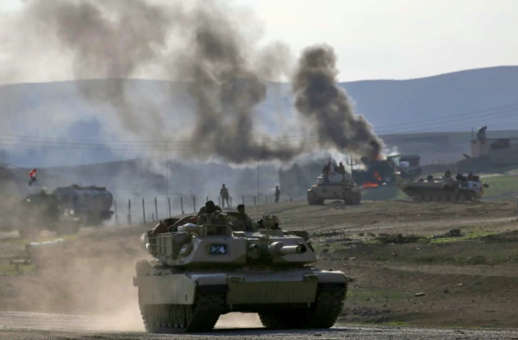 Force irakiennes, près de Mossoul, le 7 mars 2017