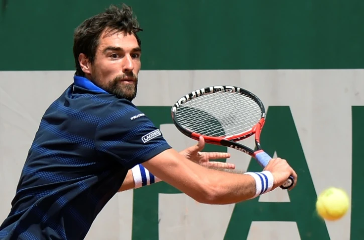 Le Français Jérémy Chardy face au Tchèque Adam Pavlasek, le 25 mai 2016 à Roland-Garros