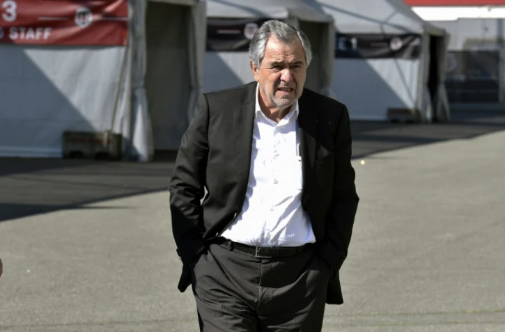 René Bouscatel, alors président du Stade toulousain, à son arrivée pour un point presse à Toulouse, le 19 avril 2017