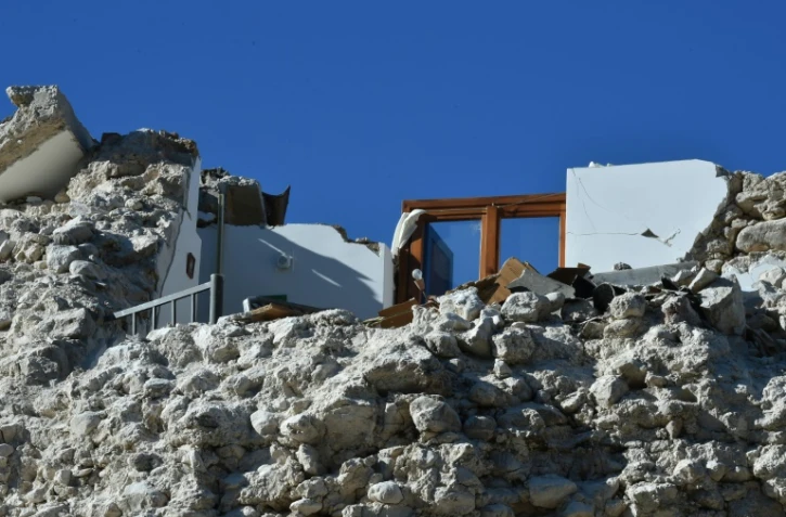 Une maison détruite par un séisme à Norcia, dans le centre de l'Italie, le 31 octobre 2016