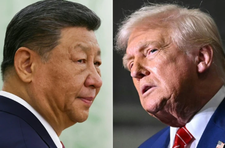 Photomontage créé le 5 juin 2025 montrant les présidents chinois Xi Jinping et américain Donald Trump 