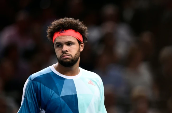 Jo-Wilfried Tsonga lors de son match perdu contre Milos Raonic à Paris-Bercy, le 4 novembre 2016 
