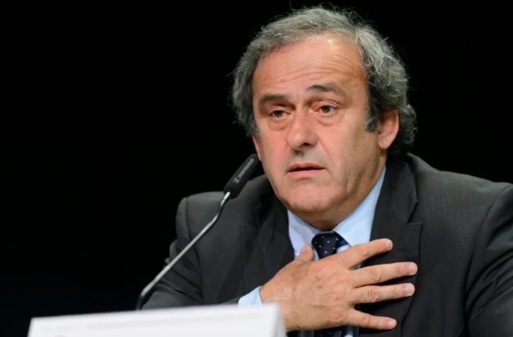 Michel Platini lors d'une conférence de presse le 28 mai à Zurich