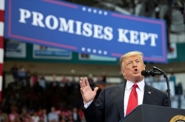 Le président américain en meeting en Floride, le 31 octobre 2018, à moins d'une semaine des élections cruciales de mi-mandat