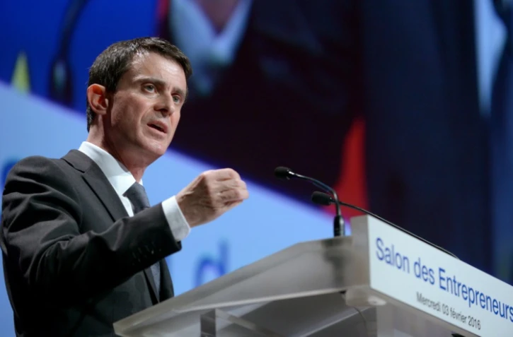 Le Premier ministre Manuel Valls au salon des Entrepreneurs à Paris, le 3 février 2016