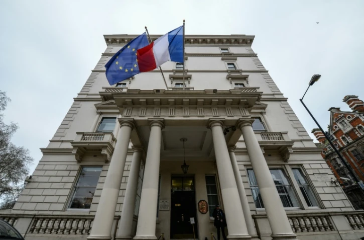 L'ambassade de France, le 25 janvier 2016 à Londres