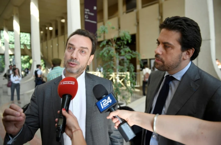 David-Olivier Kaminski (G) et Patrick Klugman, les avocats de Jonathan, le 26 juin 2018 au tribunal de Créteil