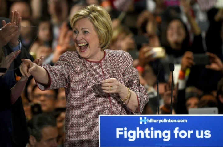 La candidate à la primaire démocrate Hillary Clinton le 19 avril 2016 à New York