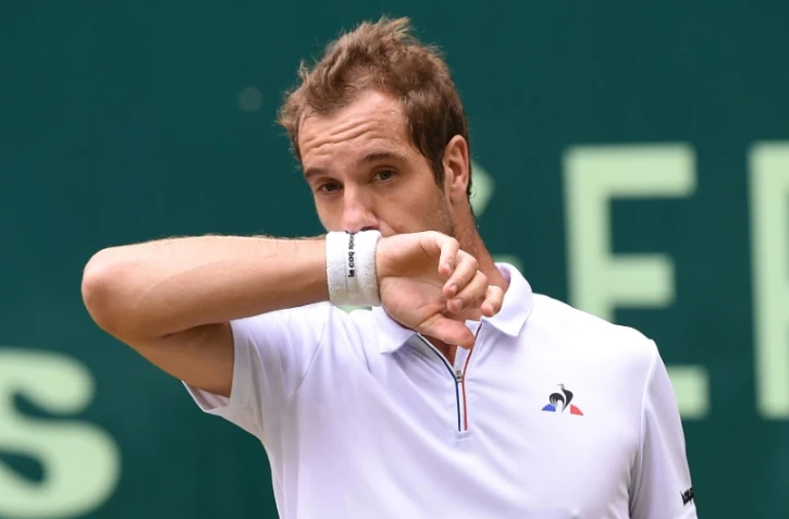Le Français Richard Gasquet lors du tournoi de Halle, le 24 juin 2017