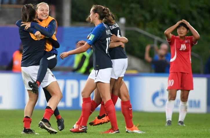 L'équipe de France féminine des moins de 20 ans a écarté la Corée du Nord, en quarts de finale, le 16 août 2018 à Concarneau