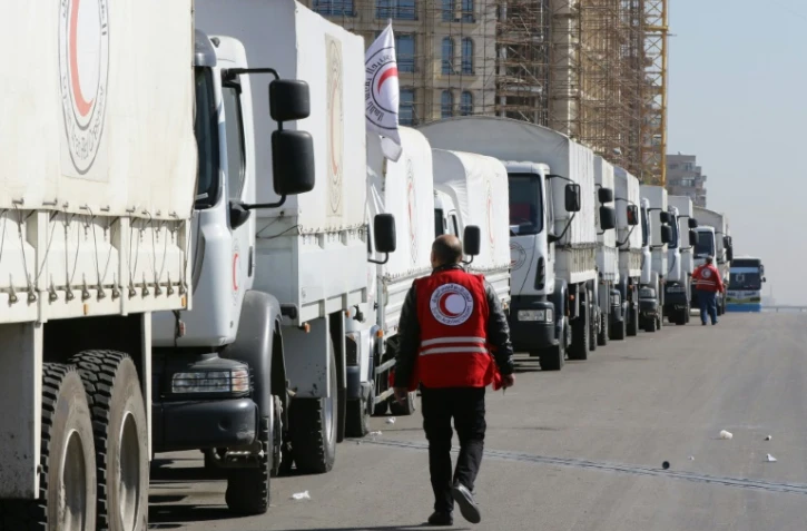 Un convoi du Croissant rouge quitte Damas pour Madaya et Zabadani le 17 février 2016