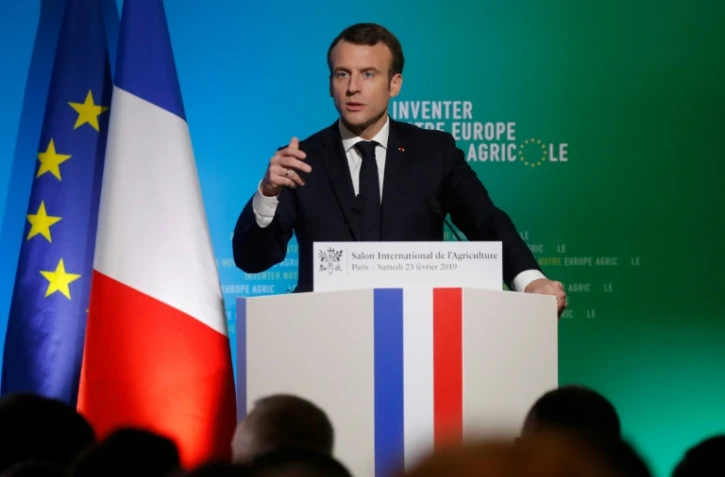 Emmanuel Macron s'exprime au Salon de l'Agriculture le 23 février 2019