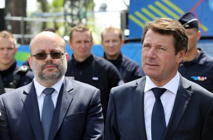 Christian Estrosi, résident (Les Républicains) de la région Provence-Alpes-Côte d'Azur, et son premier adjoint Philippe Pradal le 8 juin 2016 à Nice
