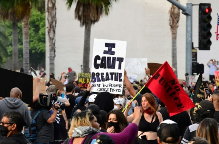 Manifestation à Los Angeles, le 2 juin 2020 après la mort de George Floyd