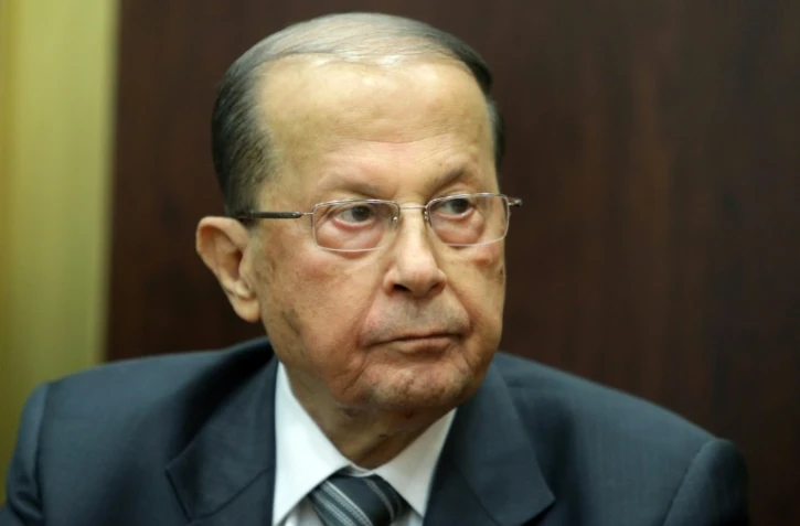 Le député Michel Aoun, le 23 avril 2014 au Parlement libanais à Beyrouth