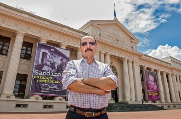 Le général à la retraite Hugo Torres, héros de la guérilla sandiniste passé dans l'opposition, en octobre 2017 à Managua