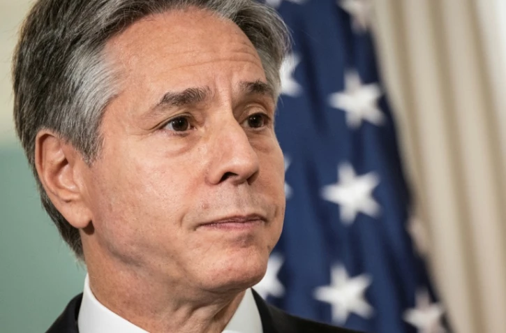 Le secrétaire d'Etat américain Antony Blinken lors d'une conférence de presse avec son homologue de Singapour, le 16 juin 2023 au département d'Etat, à Washington