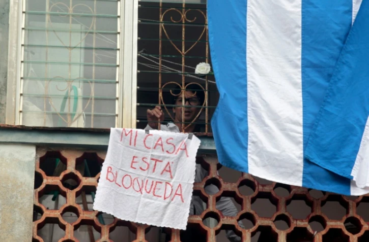 Le dramaturge Yunior Garcia, créateur du groupe de débat politique sur Facebook Archipiélago à l'origine de l'appel à manifester à Cuba, le 14 novembre 2021 à La Havane