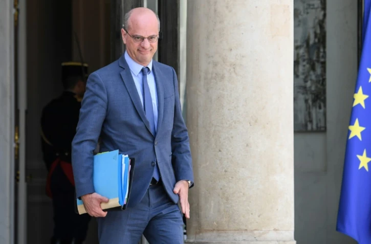 Le ministre de l'Education nationale Jean-Michel Blanqueur sur le perron de l'Elysée, le 22 juillet 2020 à Paris