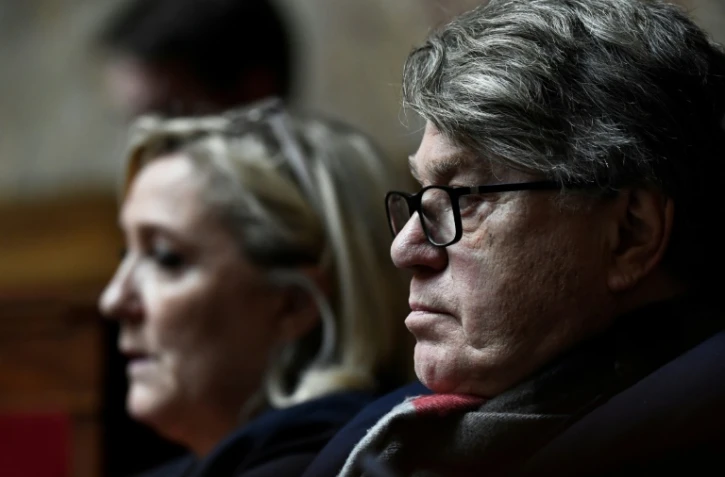 Marine Le Pen et Gilbert Collard, députés RN, à l'Assemblée nationale le 13 février 2019