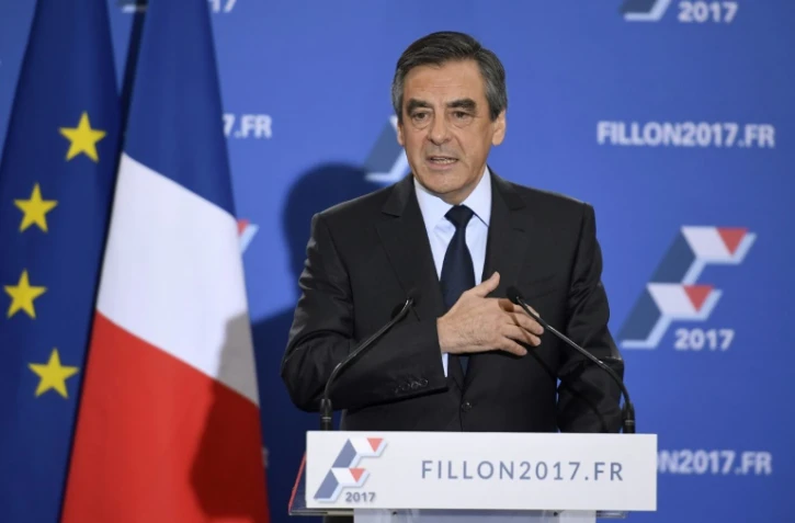 François Fillon lors de l'allocution prononcée à son QG de campagne au soir de la primaire de la droite et du centre le 27 novembre 2016 à Paris