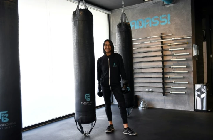 Halah Alhamrani, entraîneuse de boxe en Arabie saoudite qui dirige un club de gym pour femmes, le 19 février 2018 à Djeddah  