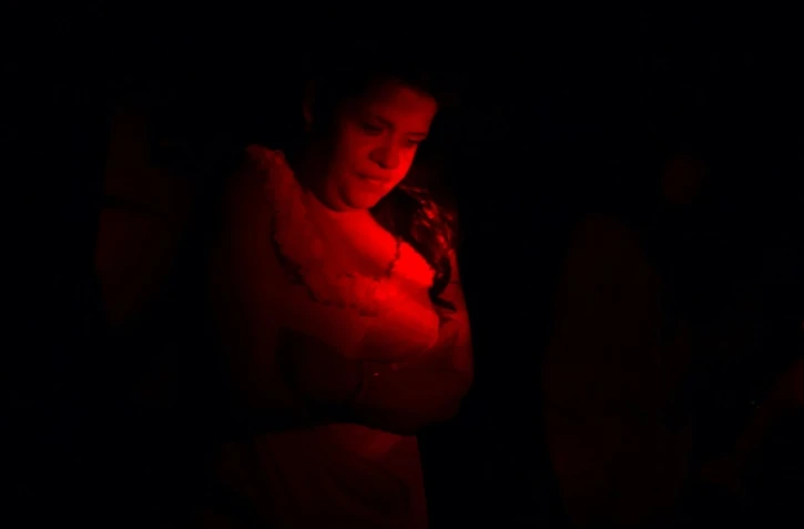 Yadira Delgado, Vénézuélienne de 49 ans, lors de la panne massive d'électricité à Caracas, le 9 mars 2019