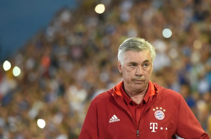 Carlo Ancelotti avant le match de la Coupe d'Allemagne face à Carl Zeiss Jena, le 19 août 2016