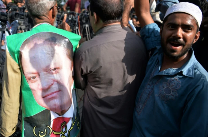 Des partisans du Premier ministre Nawaz Sharif devant le tribunal d'Islamabad, le 19 septembre 2018