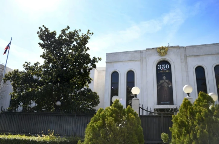 L'ambassade de Russie Ă Madrid, le 26 mars 2018