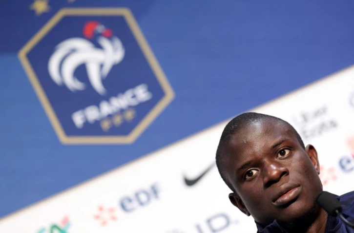 Le joueur de l'équipe de France N'Golo Kanté, rappelé par Didier Deschamps pour les matches de qualification au Mondial-2026, à Clairefontaine en novembre 2024