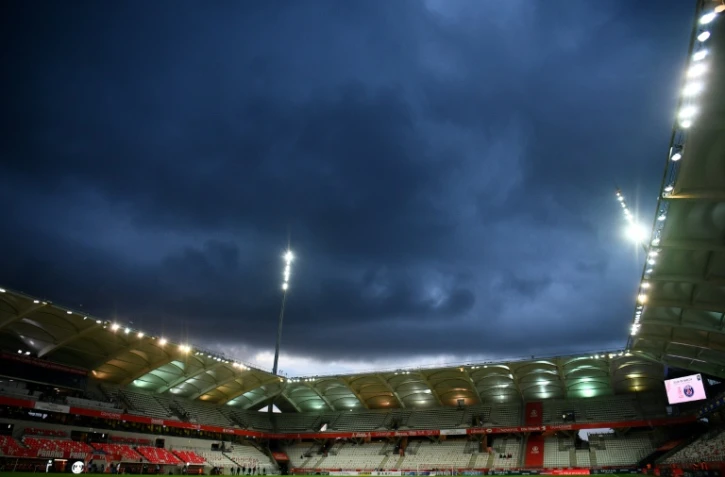 Le stade Auguste-Delaune, à Reims, le 27 septembre 2020 avant la réception du Paris Saint-Germain. La ministre française des Sports, Amélie Oudéa-Castéra, a dit envisager la possibilité de ne plus jouer en nocturne "dès cet hiver"