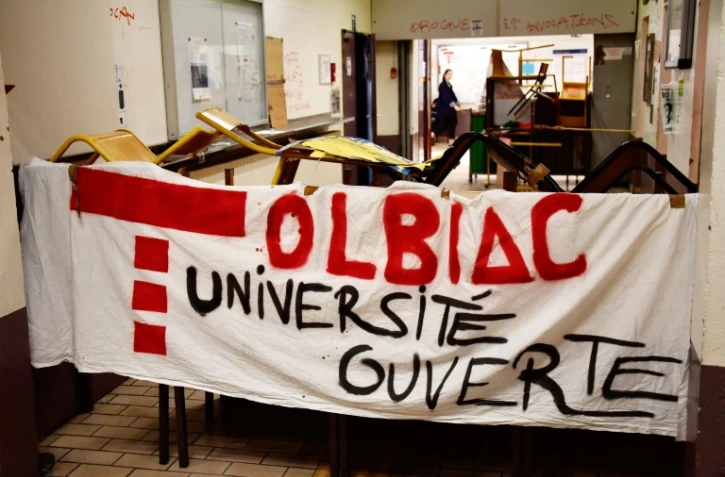 La faculté parisienne de Tolbiac bloquée par des opposants à la loi sur l'accès à l'enseignement supérieur, le 4 avril 2018