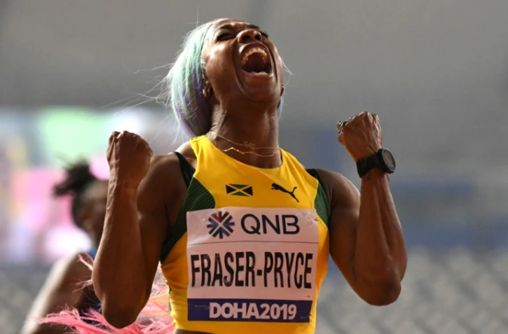 La Jamaïcaine Shelly-Ann Fraser-Pryce remporte le 100 m aux Mondiaux de Doha le 29 septembre 2019